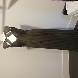 Catherine Deane Green Dress with Leather Accent (Size Unknown)